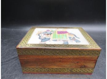 Decorative Box With Elephant Motif