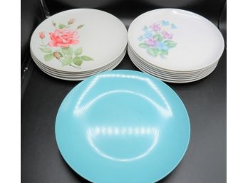 Melmac Plates - 3 Assorted Styles - 15 Plates