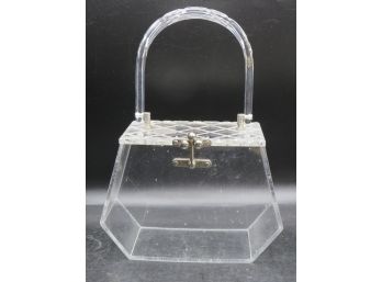 Clear Lucite Handled Bag