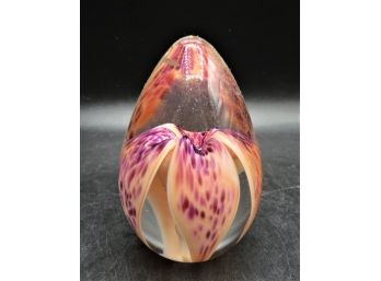 G.f.s. Glass Egg With Lily