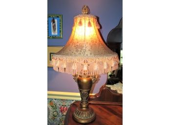 Table Lamp With Tassel Trim Shade