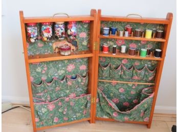 Sewing Storage Box With Assorted Sewing Notions