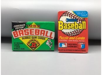 Bowman 1989 Sealed Baseball Cards & Donruss 1989 Sealed Baseball Cards