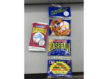 Fleer 1991 Sealed Logo Stickers Baseball Trading Cards 2 Piece Lot