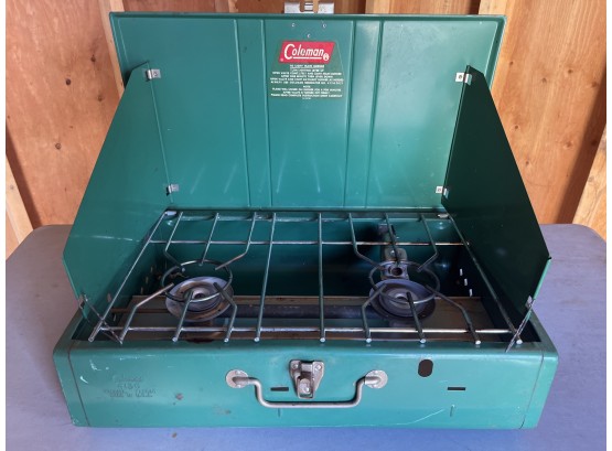 Coleman Portable Two-burner Propane Gas Cookstove Model 413G - Missing Fuel Tank