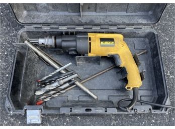 Hammer Drill DeWalt 1/2 INCH VSR Corded DW505 With Assorted Bits And Carry Case Included