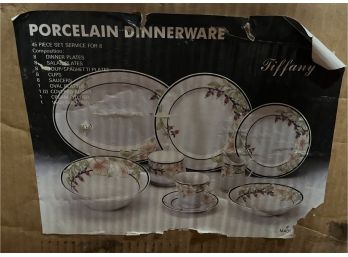 Tiffany Hugo Collection Porcelain Dinnerware Set - 96 Pieces Total