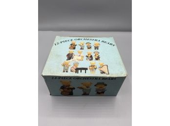 S.C.M.C 1996 Decorative Resin Orchestra Bears - 12 Piece Set With Box