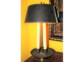 BRASS BOUILLOTTE 3-arm Table Lamp With Black Shade