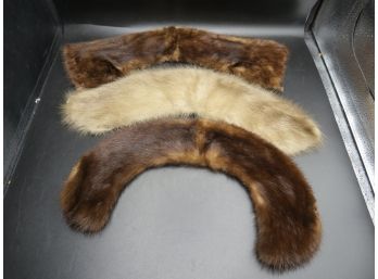 Vintage Mink Fur Collars - Set Of 3