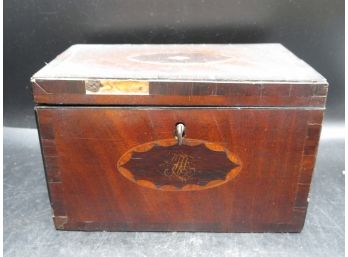 Antique Wood Tea Caddy, England, Circa 1830's