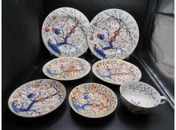 Antique From China Plates, Bowls & Mug - Assorted Set Of 7