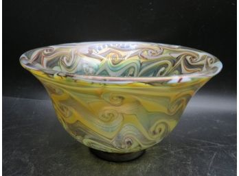 Orient & Flume Art Glass Iridescent Bowl