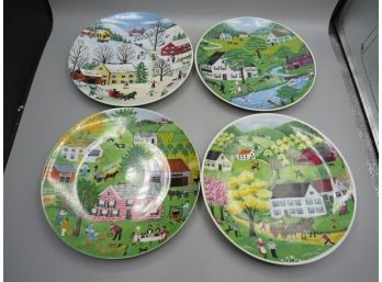 J.k. Bavaria Western Germany Plates - Set Of 4