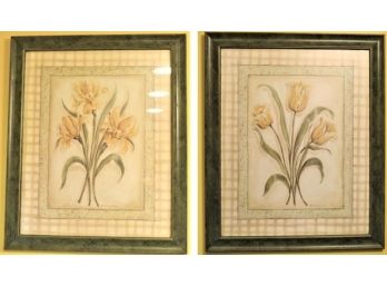 Kate Miller Yellow Floral Framed Wall Decor - Set Of 2