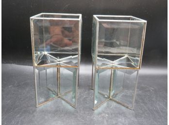 Glass Votive Candle Holders - Set Of 2
