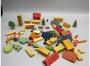 Vintage Wood Toy Building Block Circa 1930's