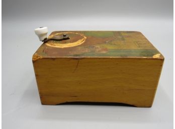 Music Box Manual Top Winding Wood