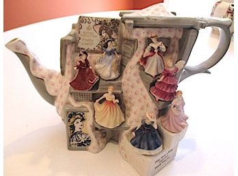 Royal Doulton 2002 Tiny Pretty Ladies Market Stall Teapot