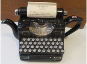 Rare Typewriter Teapot By Tony Carter