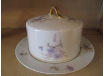 Limoges CFH GDM France Butter/Cheese 2 Pc Lidded Dish
