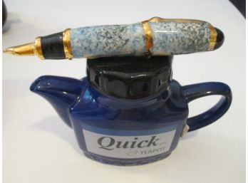 Quick Ink Teapot Made In England By Swineside Teapottery