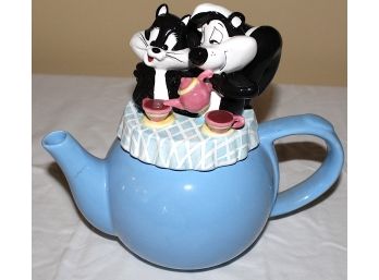 Pepe Le Pew And Penelope Ceramic Novelty Teapot