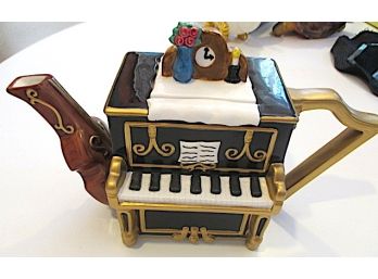 Hand Painted Piano Teapot By Cardinal Inc