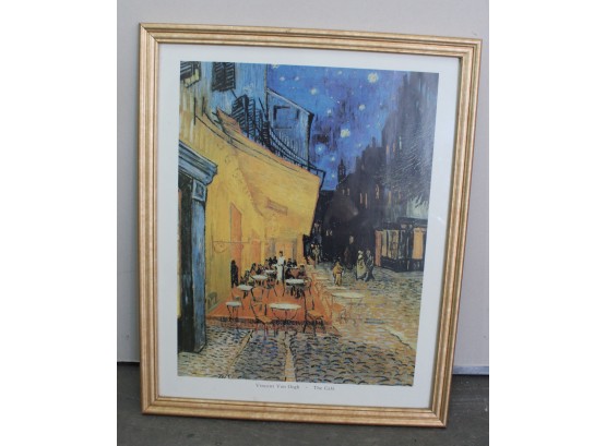 Vincent Van Gogh, 'The Cafe',  Gold Tone Framed Print (020)