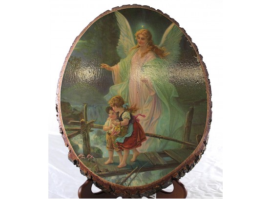 Guardian Angel Wooden Wall Plaque (019)
