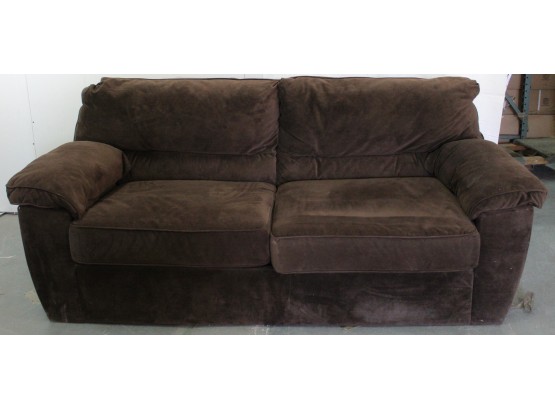 Like New Plush Chocolate Brown Sofa Bed (021)