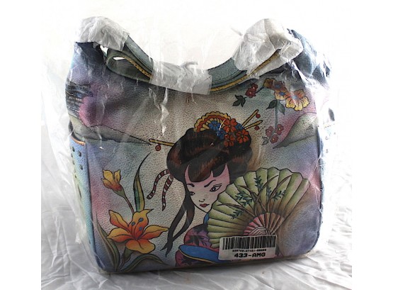 Anuschka Hand Painted Tote With Side Pocket (004)
