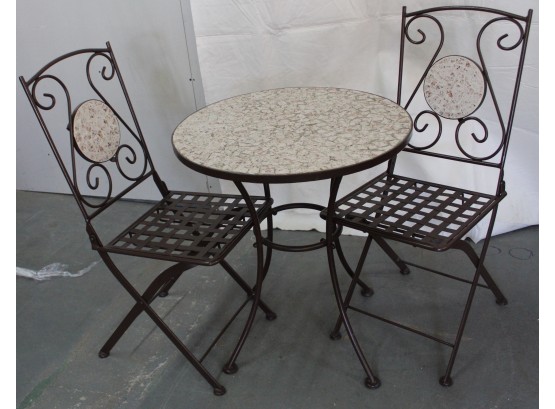 Classy Bistro Set With Two Folding Chairs (014)