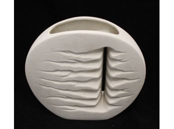 Modern Italian Decorative Round White Vase (097)