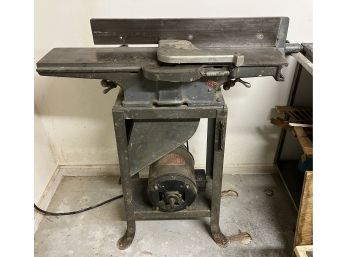 Vintage Delta Cast Iron Jointer With Stand