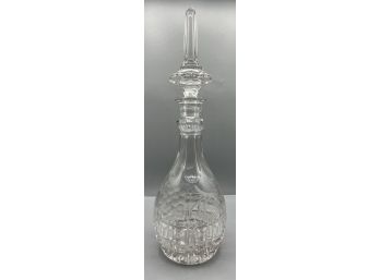Etched Grape Pattern Crystal Decanter