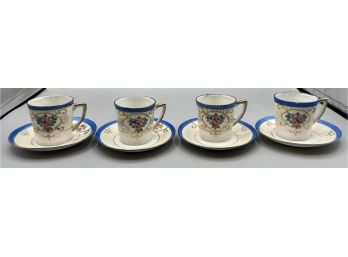 Vintage Porcelain Demitasse Set - 4 Sets Total - Made In Japan