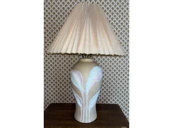 Floral Pattern Ceramic Table Lamps - 2 Total