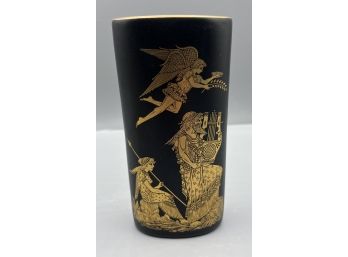 Handmade Ceramic 24K Gold Greek Pattern Vase - Made In Greece