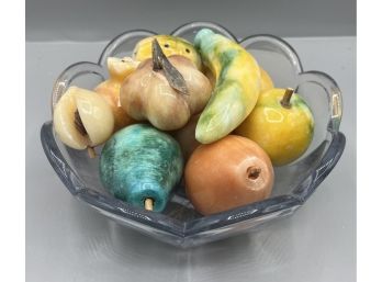 Alabaster Fruit Bowl - Assorted Lot - 10 Total