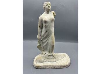 Vintage Greek Goddess Plaster Figurine