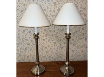 Stainless Steel Table Lamps - 2 Total