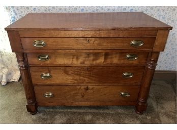 Vintage Solid Wood 4-drawer Chest