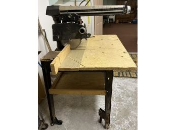 Craftsman Electric Radial Arm Saw With Custom Work Bench