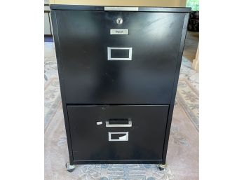 Oxford 1 Drawer Metal File Cabinet On Wheels - Key Included