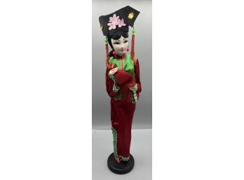 Decorative Geisha Doll With Wooden Base