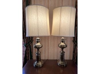 Solid Brass Table Lamps - 2 Total