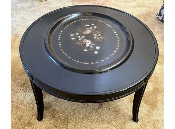 Wooden Mother Of Pearl Inlaid Coffee Table
