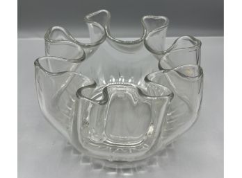 Glass Crimped Cut Style Bowl