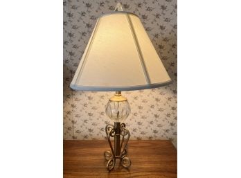 Decorative Wrought Iron Crystal Table Lamps - 2 Total
